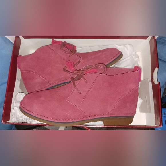 Hush Puppies Women's Cyra Catelyn Boots 5490-603 Dk Red Suede NIB Sz US10/EU42 - Picture 6 of 12